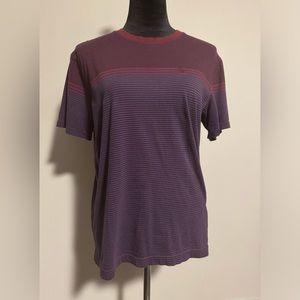 EUC Original Penguin Red and Blue striped tee size small